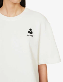 Isabel Marant Etoile Mona Logo-print Cotton-blend Sweatshirt -Selfridges Store R04188802 WHITE ALT04
