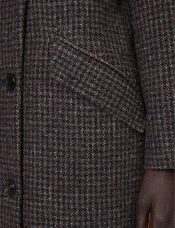 Isabel Marant Etoile Sabine Brushed-texture Wool Coat -Selfridges Store R04188805 BROWN ALT05