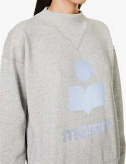 Isabel Marant Etoile Moby Graphic-print Cotton-blend Sweatshirt -Selfridges Store R04188833 GREY ALT04