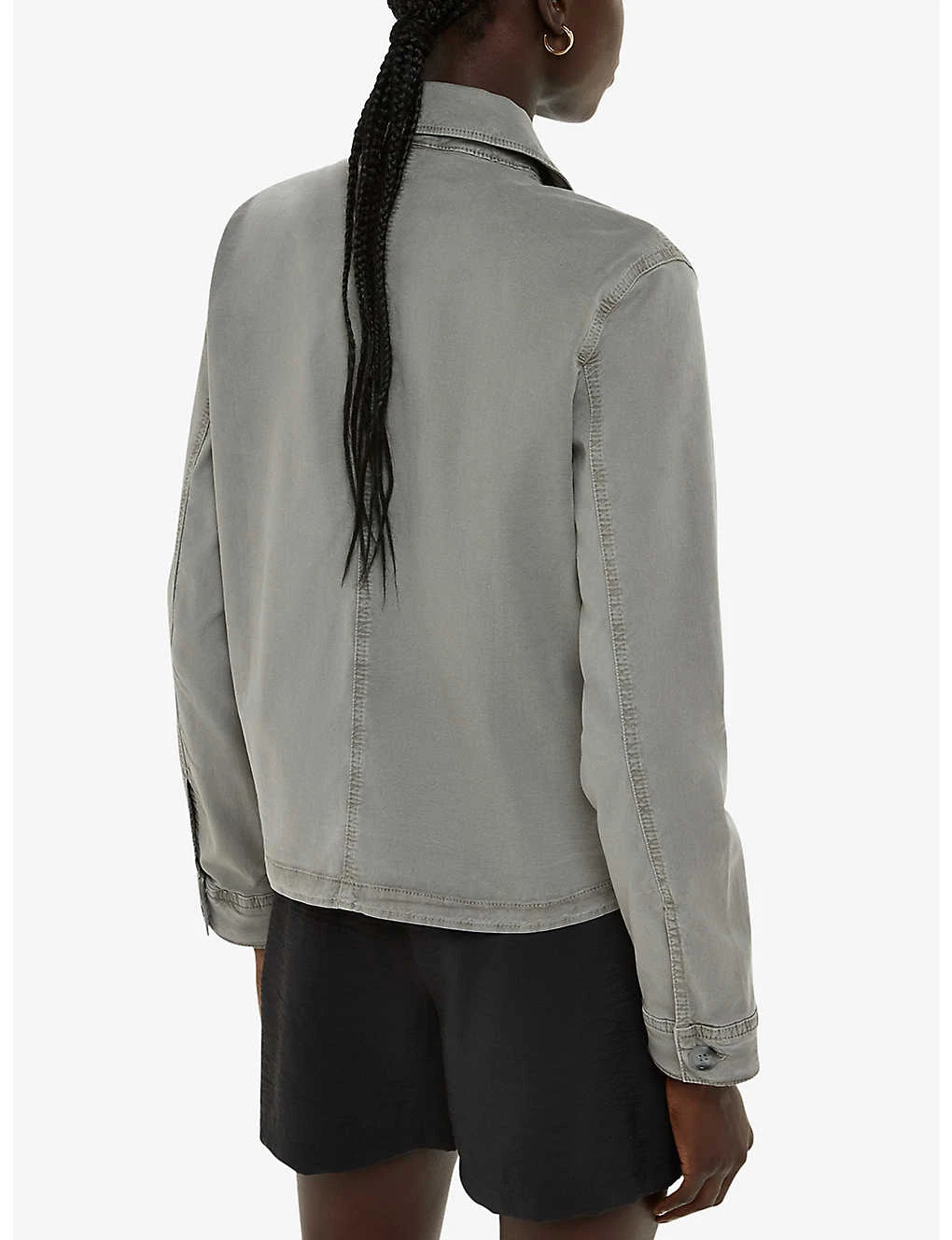 Whistles Marie Long-sleeve Regular-fit Cotton Jacket 4 Whistles Marie Long-sleeve Regular-fit Cotton Jacket - Image 4