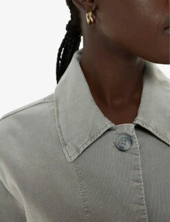 Whistles Marie Long-sleeve Regular-fit Cotton Jacket 9 Whistles Marie Long-sleeve Regular-fit Cotton Jacket -Selfridges Store R04189287 KHAKIOLIVE ALT04