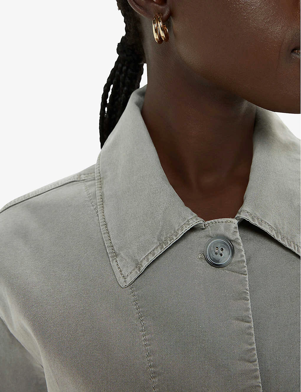 Whistles Marie Long-sleeve Regular-fit Cotton Jacket 5 Whistles Marie Long-sleeve Regular-fit Cotton Jacket - Image 5