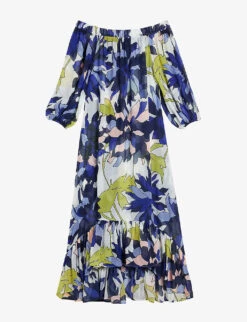 Ted Baker Avinnn Floral-print Recycled-polyester Maxi Cover-up