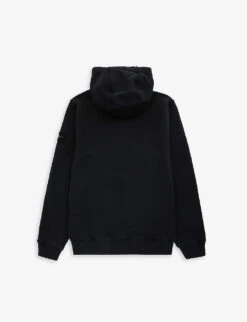 Stone Island Logo-badge Cotton-jersey Hoody 14 Years -Selfridges Store R04189709 BLACK ALT02