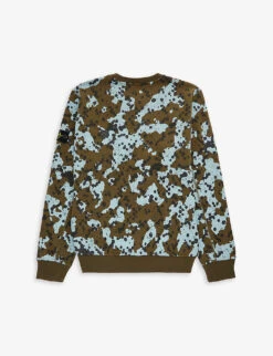 Stone Island Classic Camo-print Cotton-jersey Sweatshirt 14 Years -Selfridges Store R04189713 MILITARYGREEN ALT02