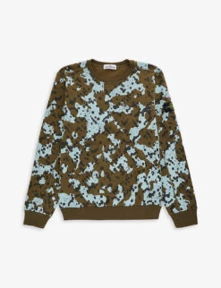 Stone Island Classic Camo-print Cotton-jersey Sweatshirt 14 Years