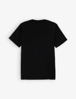 Stone Island Logo-patch Short-sleeved Cotton-jersey T-shirt 4-12 Years -Selfridges Store R04189728 BLACK ALT02