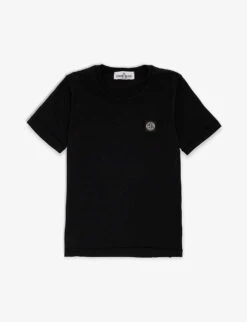 Stone Island Logo-patch Short-sleeved Cotton-jersey T-shirt 4-12 Years