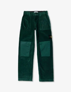Stone Island Logo-badge Stretch-cotton Blend Corduroy Trousers 8-12 Years