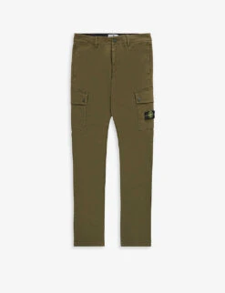 Stone Island Logo-badge Stretch-cotton Cargo Trousers 14 Years