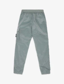 Stone Island Logo-badge Cargo-pocket Shell Jogging Bottoms 8-12 Years -Selfridges Store R04189744 SKYBLUE ALT02