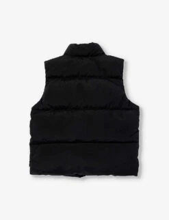 Stone Island Logo-badge Padded Shell-down Gilet 6-12 Years -Selfridges Store R04189752 BLACK ALT02