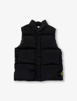Stone Island Logo-badge Padded Shell-down Gilet 6-12 Years