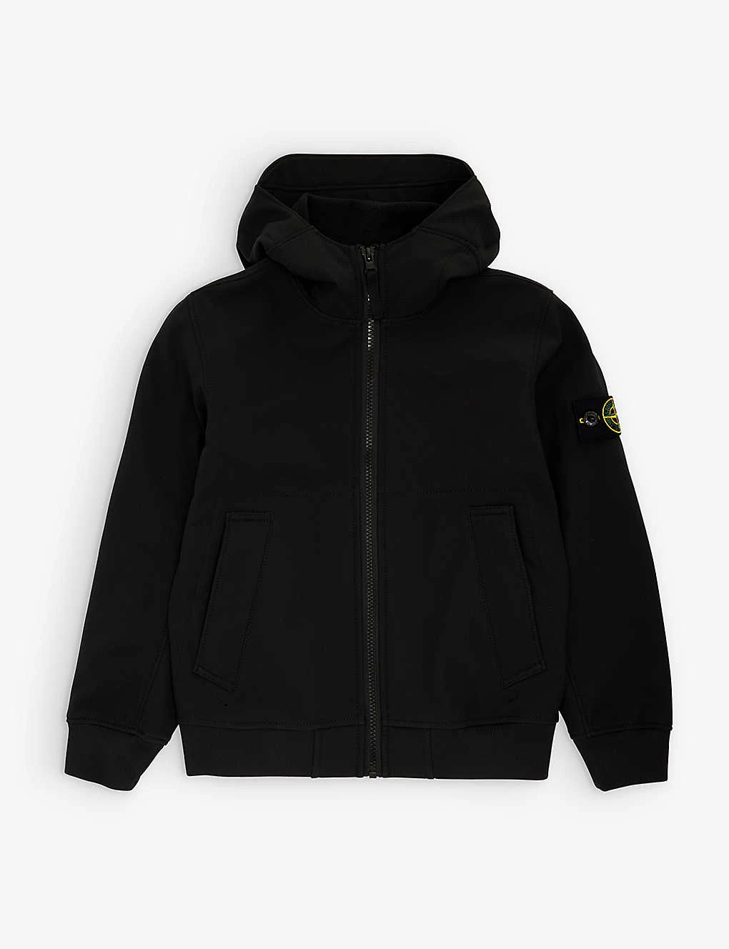 Stone Island Logo-badge Zip-up Stretch-shell hooded Jacket 6-12 Years 1 Stone Island Logo-badge Zip-up Stretch-shell hooded Jacket 6-12 Years