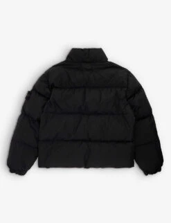 Stone Island Logo-badge Padded Shell-down Jacket 6-12 Years 5 Stone Island Logo-badge Padded Shell-down Jacket 6-12 Years -Selfridges Store R04189760 BLACK ALT02