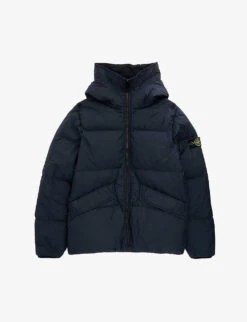 Stone Island Logo-badge Hooded Padded Shell Jacket 14 Years
