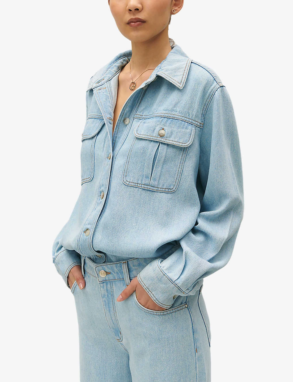 CLAUDIE PIERLOT Calisto Loose-fit Long-sleeve Woven Shirt 5 CLAUDIE PIERLOT Calisto Loose-fit Long-sleeve Woven Shirt - Image 5