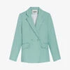 CLAUDIE PIERLOT Double-breasted Straight-fit Stretch Linen-blend Blazer