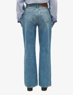 CLAUDIE PIERLOT Planete Straight-leg Mid-rise Jeans -Selfridges Store R04189890 BLEUS ALT03