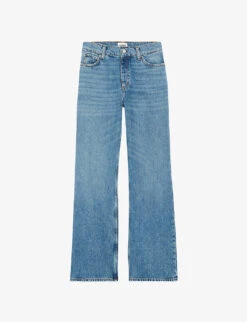 CLAUDIE PIERLOT Planete Straight-leg Mid-rise Jeans
