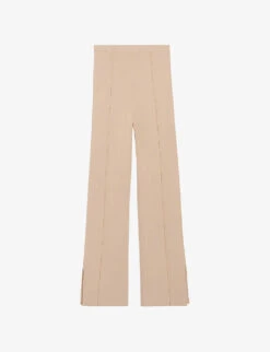 CLAUDIE PIERLOT Split-hem High-rise Straight-leg Woven Trousers