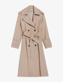 CLAUDIE PIERLOT Gwendal Double-breasted Long-line Cotton Trench Coat