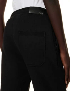 Amiri Floral Logo-print Tapered Cotton Jogging Bottoms -Selfridges Store R04191415 BLACK ALT04