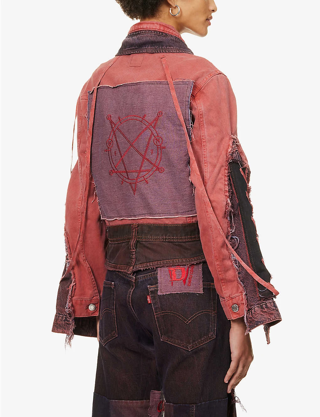 Charli Cohen X Diablo IV Brand-embroidered Regular-fit Upcycled Denim Jacket 4 Charli Cohen X Diablo IV Brand-embroidered Regular-fit Upcycled Denim Jacket - Image 4