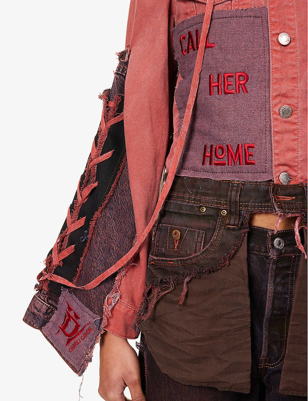 Charli Cohen X Diablo IV Brand-embroidered Regular-fit Upcycled Denim Jacket 5 Charli Cohen X Diablo IV Brand-embroidered Regular-fit Upcycled Denim Jacket - Image 5
