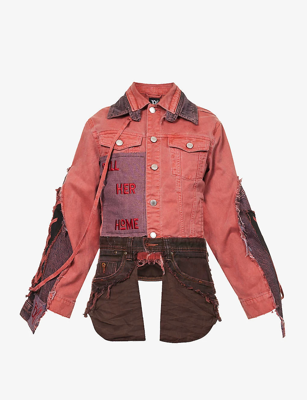 Charli Cohen X Diablo IV Brand-embroidered Regular-fit Upcycled Denim Jacket 1 Charli Cohen X Diablo IV Brand-embroidered Regular-fit Upcycled Denim Jacket