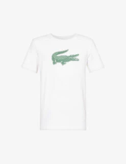 Lacoste Logo-print Short-sleeved Cotton-jersey T-shirt