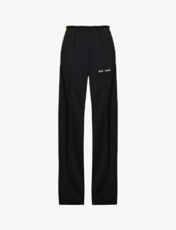Palm Angels Brand-typography Contrast-tape Woven Jogging Bottoms