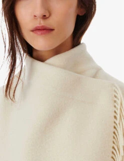 IRO Roicy Fringe-embellished Wool-blend Coat -Selfridges Store R04196508 ECR01 ALT04