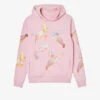 Sandro Goldfish-print Logo-appliqué Cotton Hoody
