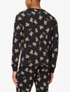 MOSCHINO Graphic-print Regular-fit Stretch-cotton T-shirt -Selfridges Store R04199718 FANTASYPRINTBLACK555 ALT03