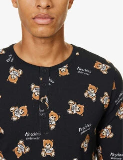 MOSCHINO Graphic-print Regular-fit Stretch-cotton T-shirt -Selfridges Store R04199718 FANTASYPRINTBLACK555 ALT04