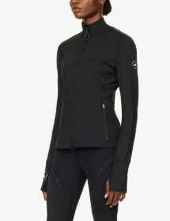 Adidas By Stella Mccartney TruePurpose Midlayer Stretch-recycled Polyester Jacket 7 Adidas By Stella Mccartney TruePurpose Midlayer Stretch-recycled Polyester Jacket -Selfridges Store R04201621 BLACK ALT02