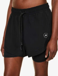 Adidas By Stella Mccartney TruePurpose 2in1 Stretch-recycled Polyester Shorts -Selfridges Store R04201632 BLACK ALT04