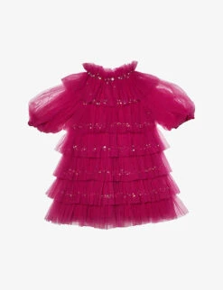 Love Parade Sequin-embellished Tutu Woven Dress 4-11 Years -Selfridges Store R04201861 FUCHSIA ALT02