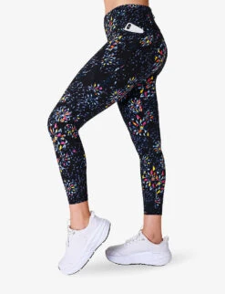 Sweaty Betty Power 7/8 High-rise Graphic-print Workout Leggings -Selfridges Store R04201955 BLACKFACETEDFLORAL ALT02