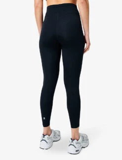Sweaty Betty All Day 7/8 Cross-waist Stretch-woven Leggings -Selfridges Store R04201975 BLACK ALT03