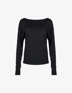 Sweaty Betty After Class Crossed-back Organic Cotton-blend Sweatshirt