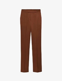 Joseph Tova Straight Leg Mid-rise Silk-satin Trousers
