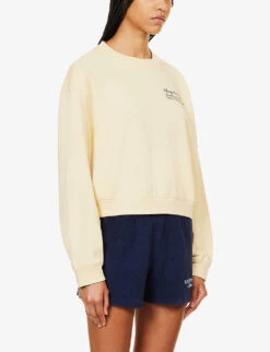 Tennis Graphic-print Cotton-jersey Jumper -Selfridges Store R04205022 ALMOND ALT02