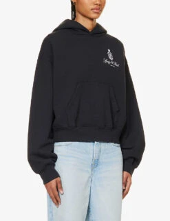 Vendome Logo-print Relaxed-fit Cotton Hoody 7 Vendome Logo-print Relaxed-fit Cotton Hoody -Selfridges Store R04205038 BLACK ALT02