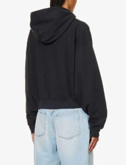 Vendome Logo-print Relaxed-fit Cotton Hoody 8 Vendome Logo-print Relaxed-fit Cotton Hoody -Selfridges Store R04205038 BLACK ALT03