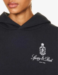 Vendome Logo-print Relaxed-fit Cotton Hoody 9 Vendome Logo-print Relaxed-fit Cotton Hoody -Selfridges Store R04205038 BLACK ALT04