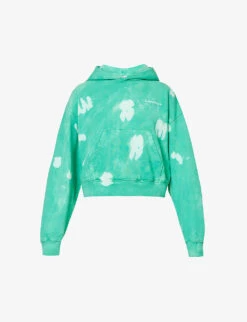 Serif Tie-dye Cotton-jersey Hoody