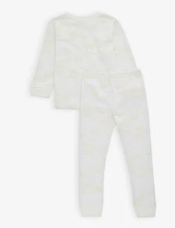 Cloud Flocked-print Cotton-jersey Pyjamas 1-13 Years -Selfridges Store R04207907 CLOUDS ALT02